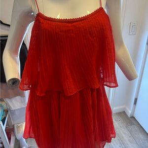 Zara Red Tiered Dress